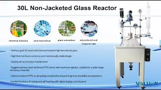 30L Single-Layer Glass Reactor | Stirring, Vacuum & Heating Tests Before Shipment