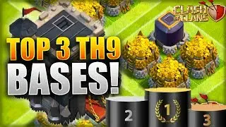 TOP 3 BEST TOWN HALL 9 FARMING BASE 2017! TH9 HYBRID DESIGNS FT. DOUBLE CANNON! -CLASH OF CLANS(COC)