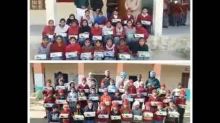 Sikh seva society handing out shoes to poor and needy kids in schools