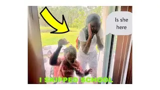 Little girl skipped school with her cousin and got caught #shortvideo #funny #viralvideo 