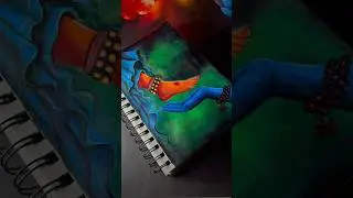 Shiv Parvati drawing 💙&hearts;️ shiv parvati hand and foot drawing#art #drawing #shorts