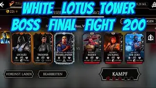 Mk mobile white lotus tower boss fight 200 one shot with Homelander and talent tree