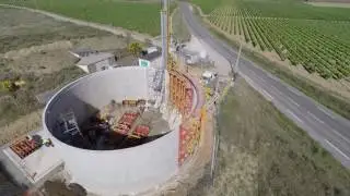 chantier chateau d'eau de sauvian
