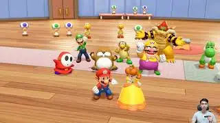 Super Mario Party MiniGames - Mario Vs Daisy Vs Waluigi Vs Rosalina