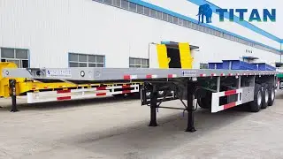 40 Feet Tri Axle Flatbed Semi Trailer for Sale | The Tire Size of Flatbed semi Trailer