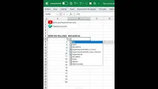 C&oacute;mo Generar una SECUENCIA de n&uacute;meros en Excel #shorts