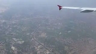 Great views of the Pyramids on approach to Cairo in an Austrian A321