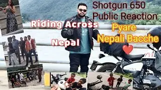 Riding Across Nepal | Public Reaction On Royal Enfield Shotgun 650 | Solo Rider | Beautiful Views