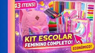 VOLTA &Agrave;S AULAS 2026: Kit Material Escolar Feminino Completo REVIEW!