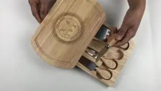 Wooden Personalised Chopping Board with Knife Set