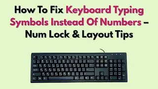 How To Fix Keyboard Typing Symbols Instead Of Numbers &ndash; Num Lock & Layout Tips