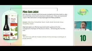 Piles Care Juice (Nutraherbs)_10 | Dr. Rashmi Tambe Mam | Training With Dhanwantari.