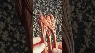 Hand-Carved Wooden Hair Fork | Art Nouveau Style #shorts