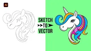 Sketch To Vector Making Process Bangla Tutorial  - Adobe Illustrator Vector making Process