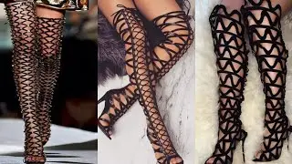 Trendy collection of gladiator thigh  high heel sandals designs 2021