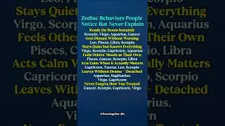 Zodiac Behaviors People Notice But Never Explain #zodiac #zodiacsigns #astrology #horoscope #tarot