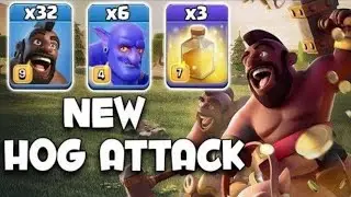 OP!! TH12 WAR BASE CLEAR 3 STAR WITH E - BOHOG ATTACK STRAIGHT ( CLASH OF CLANS)