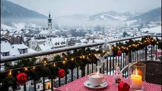 4K Holiday Jazz Workspace 🎄✨ Calm Cozy Caf&eacute; Sound | Background Music for Work & Deep Focus