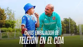 Chris Lindsay, embajador de #Teletón 2024, visitó el Centro Deportivo Azul