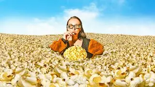 100,000 pounds of POPCORN in my ROOM, but in Photoshop)