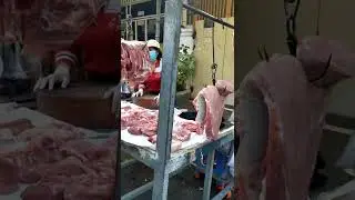 Pork Meat Seller along the Street #Short