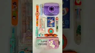 ultimate Stationery items - camera bottle, purse, multicolour pen pencil box #stationery #school