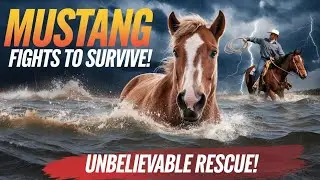 A Mustang Horse Fought for Hours to Survive. Look Who Came to His Rescue