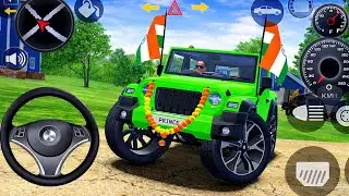 Modified Mahindra Thar Car Games: Indian Green Cars (Gadi Wala Game) -Car Game Android Gameplay 2026