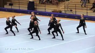 GF Fram Frist&aring;ende vid USM i Truppgymnastik i Lund 2015