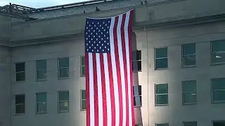 American flag unfurled at Pentagon as 9/11 remembrances begin | NBC4 Washington