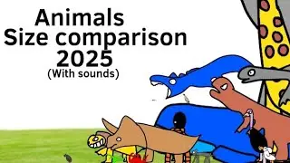 Animals size comparison 2025 (🐱With sounds🦖) 2D animation