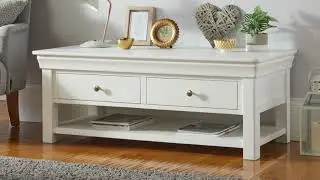 Toulouse White Painted Large 4 Drawer Coffee Table