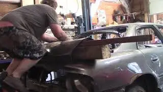 Time to get the buick into the shop and tuck the trunk and prebend the back end