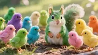 Catch Color Chicken, Cute Chicken, Duck, Rainbow Chicken, Rabbit, Cute Animals