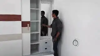 Modern Sliding Wardrobe with Dressing table inside