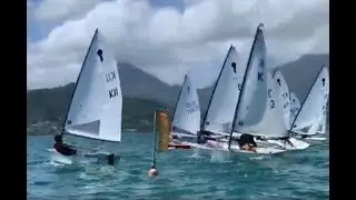Like a boss: Makani Andrews port tacks the fleet