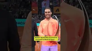 Rafael Nadal presented with trophy as 5-time  winner bids emotional farewell to Madrid 🎥: ATP Media