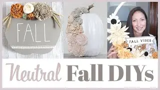 Neutral Fall Decor DIY | Dollar Tree DIY