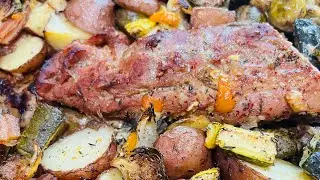 Sheet Pan Pork Loin Roast: Easy Veggies, One Delicious Dinner&rdquo; 