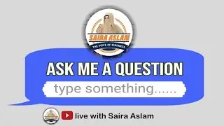 Ask me a Question ❓Lets learn, reflect, and grow together.#sairaaslam