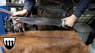 Forging a san mai kopis sword, part 2,  making the guard.