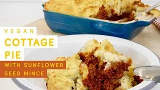Vegan cottage pie with sunflower seed mince