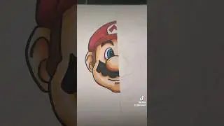 Drawing Cartoon Mario - Amazing!!! #drawing #art #artwork #mariomovie #mario #shorts #fyp
