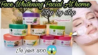 I Tried a DIY Professional Whitening Facial At home |Golden pearl Lighting facial kit Honest Review