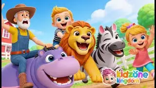 Old MacDonald Song with wild Animals and Baby - Nursery Rhymes & Kids Songs | KidZone Kingdom