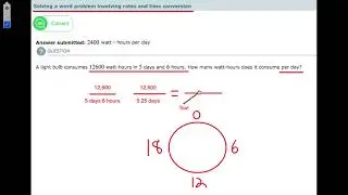 ALEKS: Word Problems   rate and time conversion