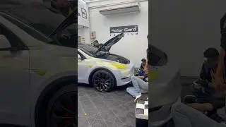 Tesla model y wrap สี #teslamodely #tesla #Averydennison