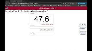 How to conduct weigh ins inside of USA Bracketing