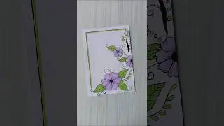 Purple Floral Vine Border Design | Elegant Handmade Frame/6 easy border/Priyanka Gunwal #shorts