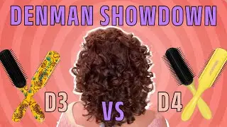 Denman Brush Challenge, Step-By-Step | How To Use The D3 v D4 On Thinning Curls! #denmancurls